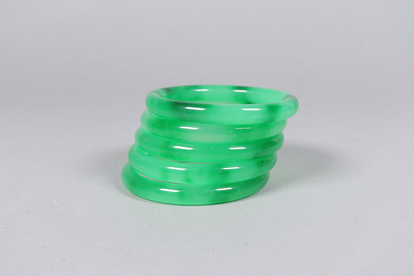 Lots Chinese apple green bangles - 4