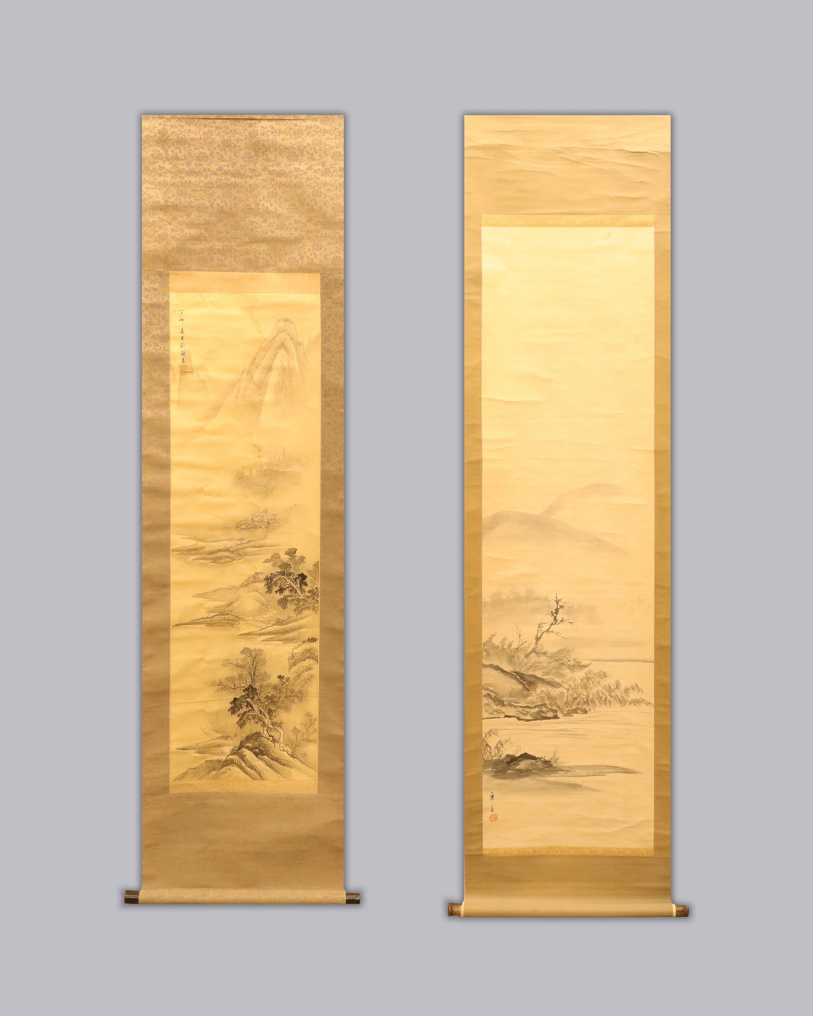 Lots Chinese fine painting scrolls: Lots Chinese fine painting scrolls, longest H: 73.25" x W: 19."