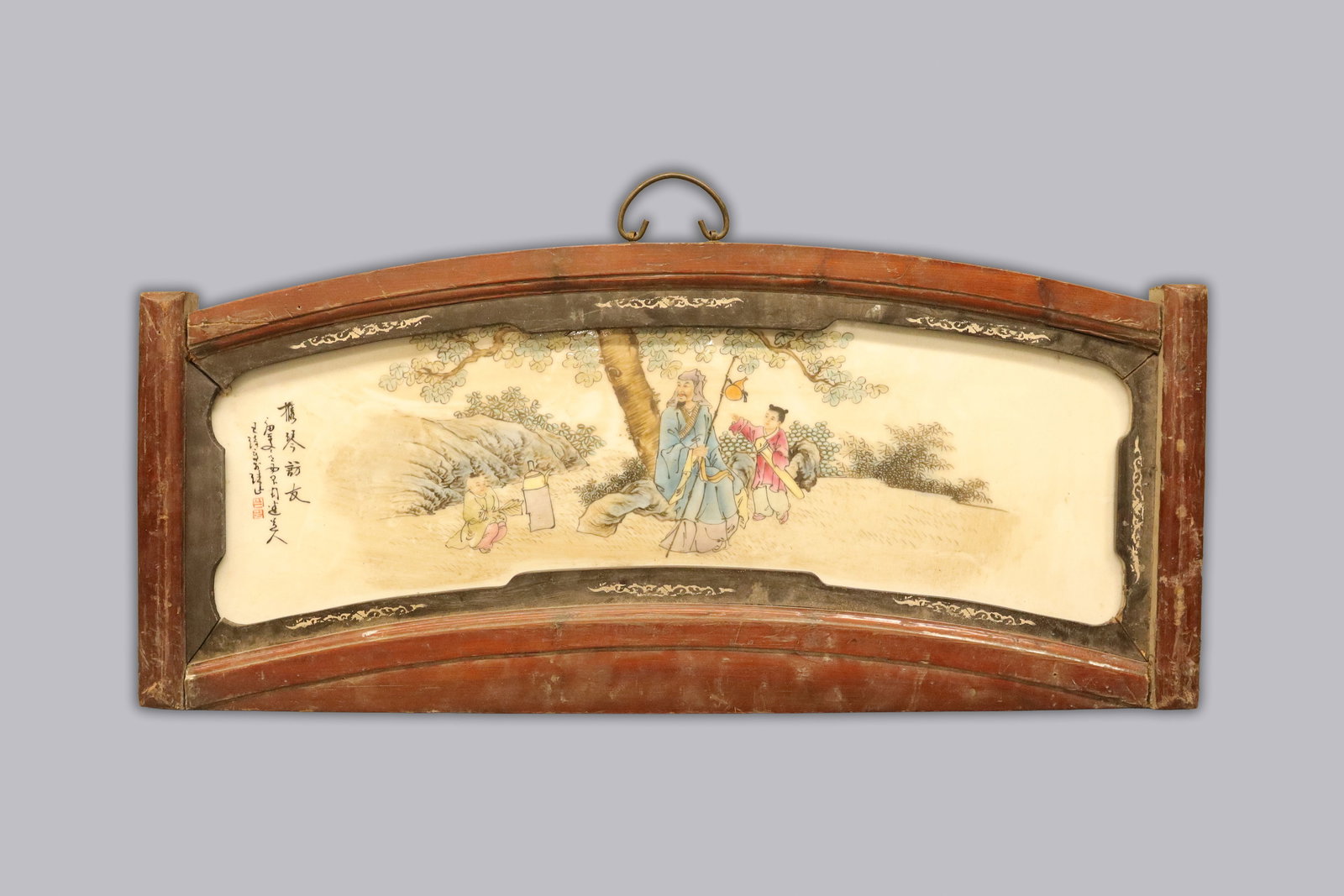 Chinese wooden framed tile (1 of 6)