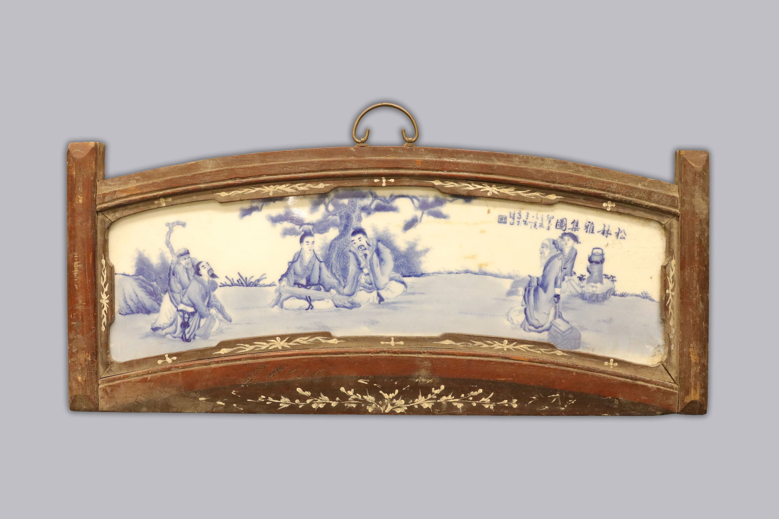 Chinese wooden framed tile (1 of 6)