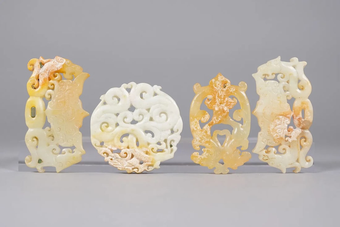 Lots Chinese jade plaques - 4