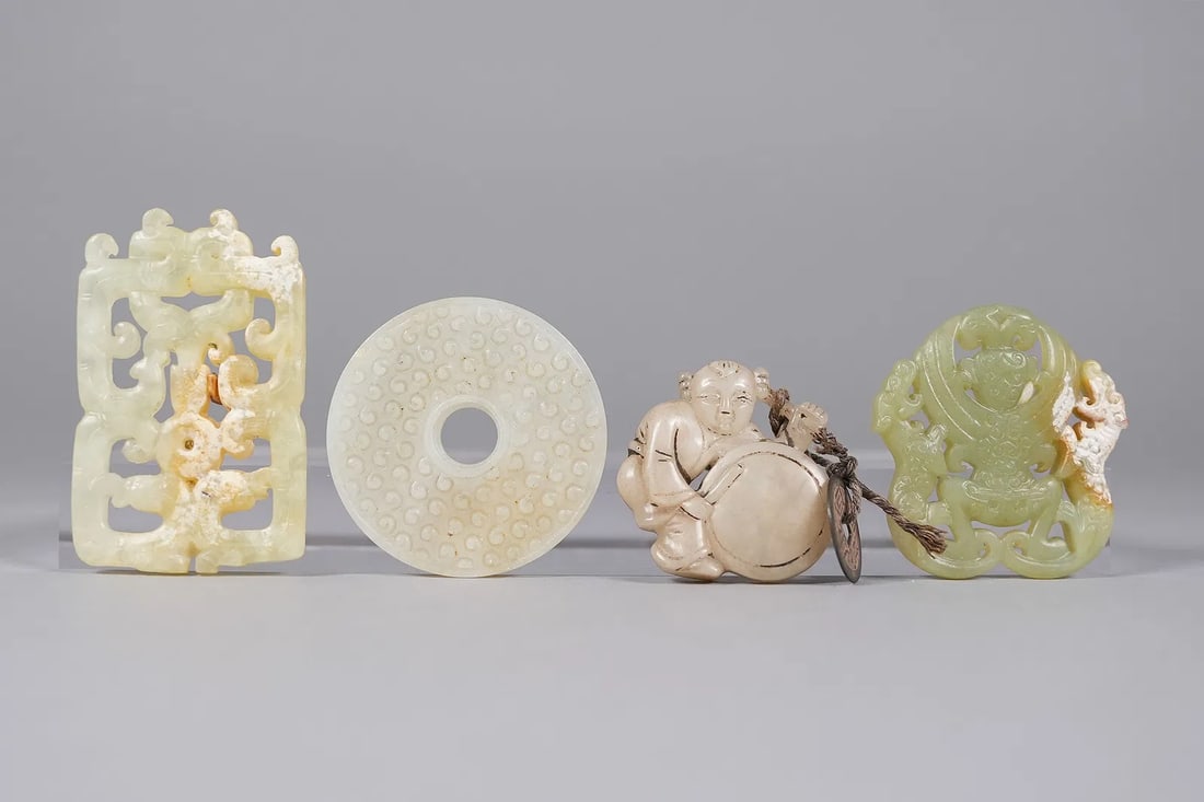 Lots Chinese jade plaques - 5