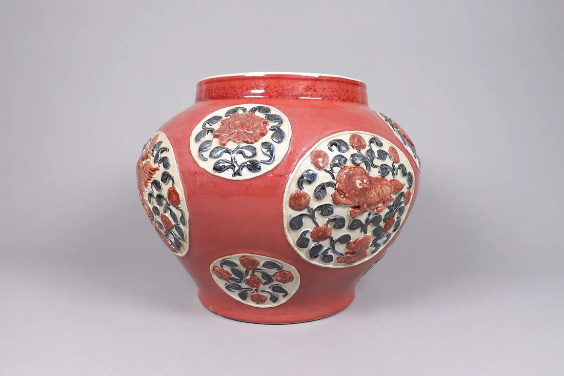 Chinese large lidded jar - 3