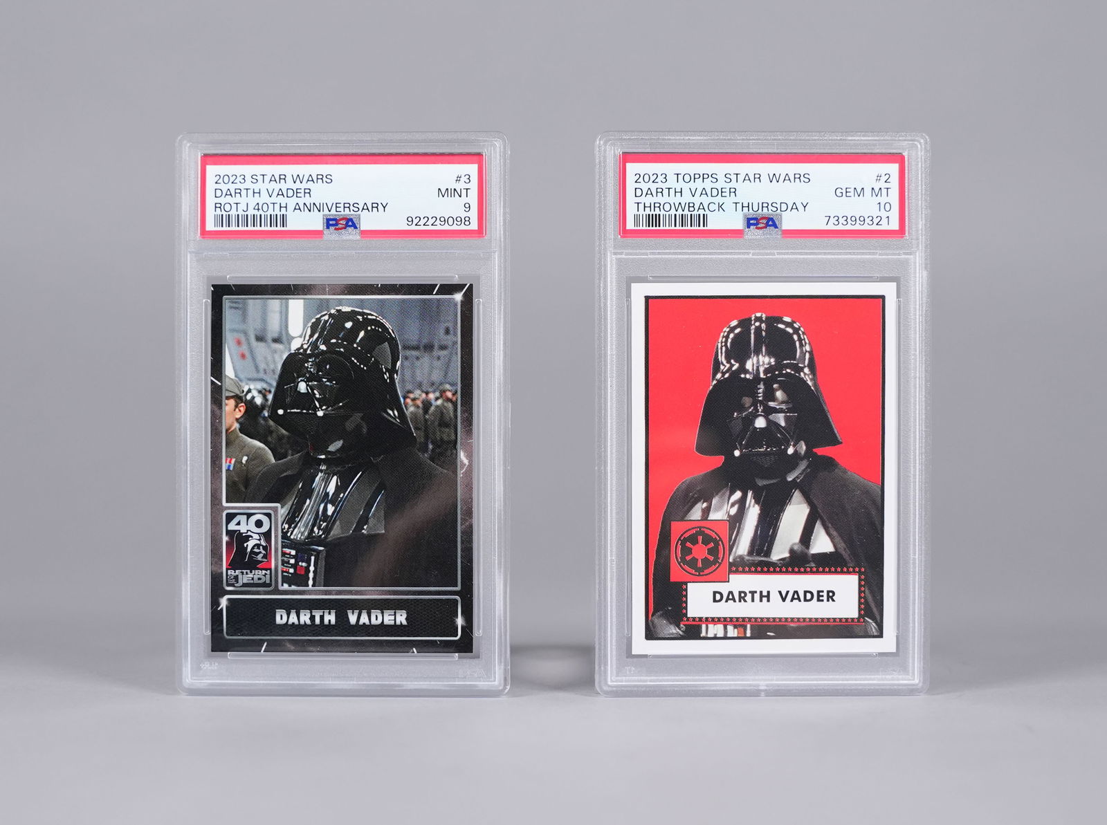 2 Star Wars cards PSA: 2 Star Wars card, both PSA graded.