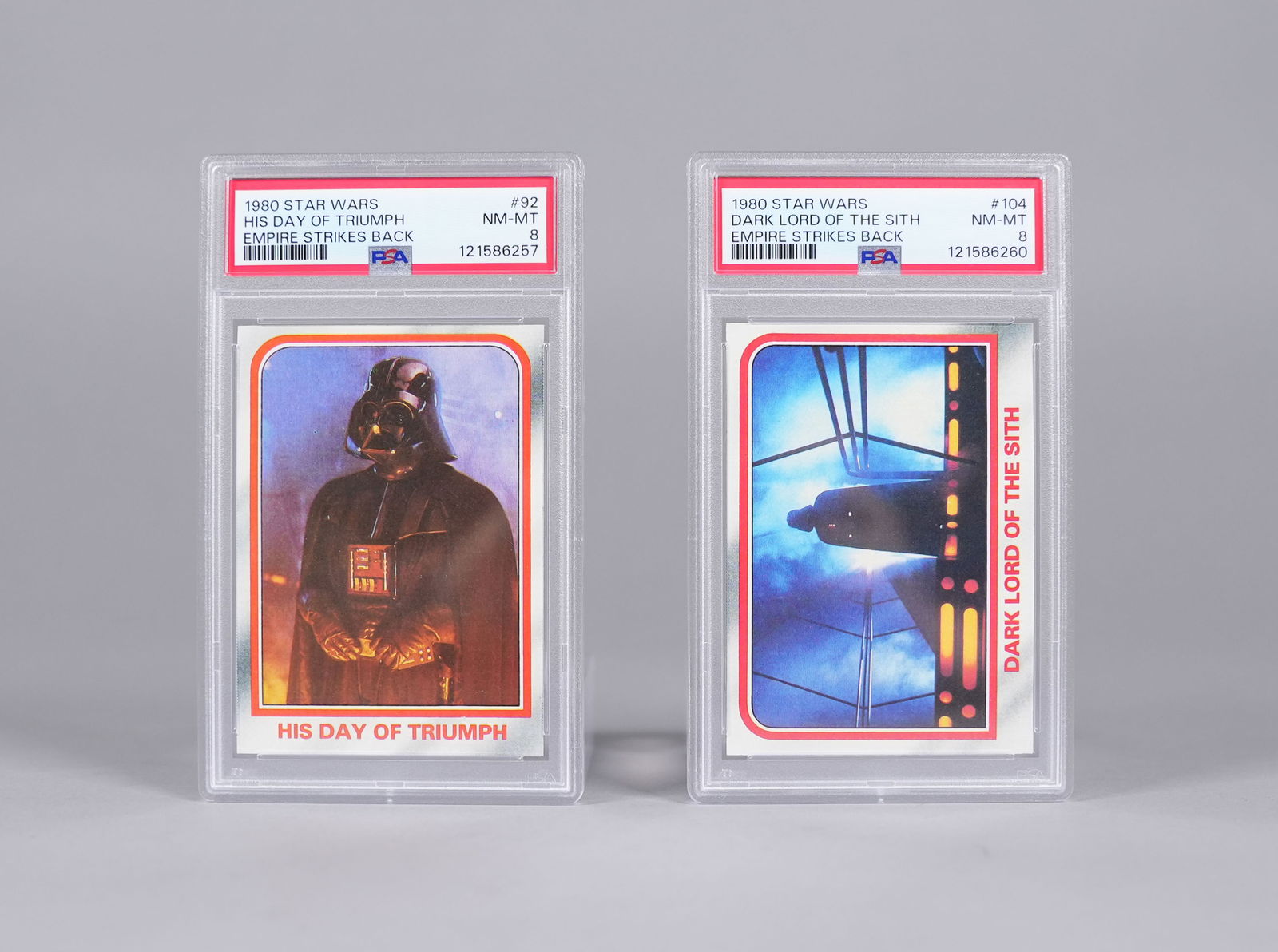 2 Star Wars cards PSA: 2 Star Wars card, both PSA graded.