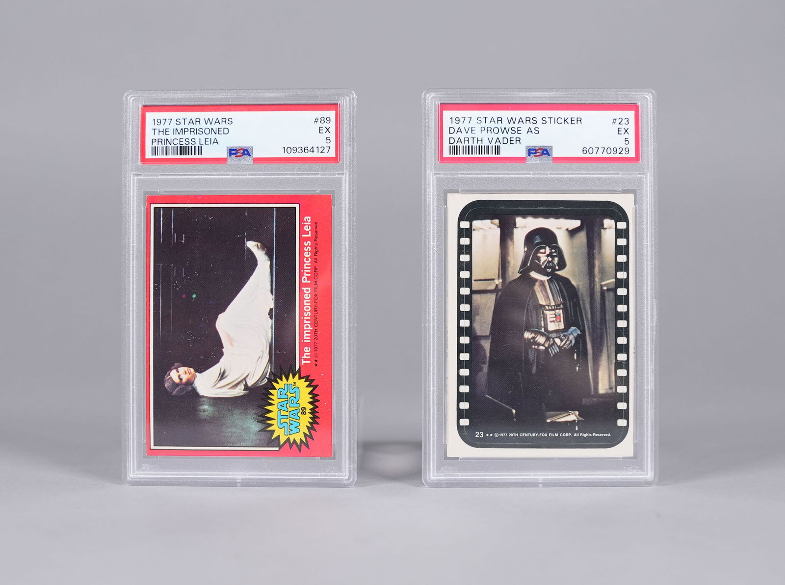 2 Star Wars cards PSA: 2 Star Wars card, both PSA graded.