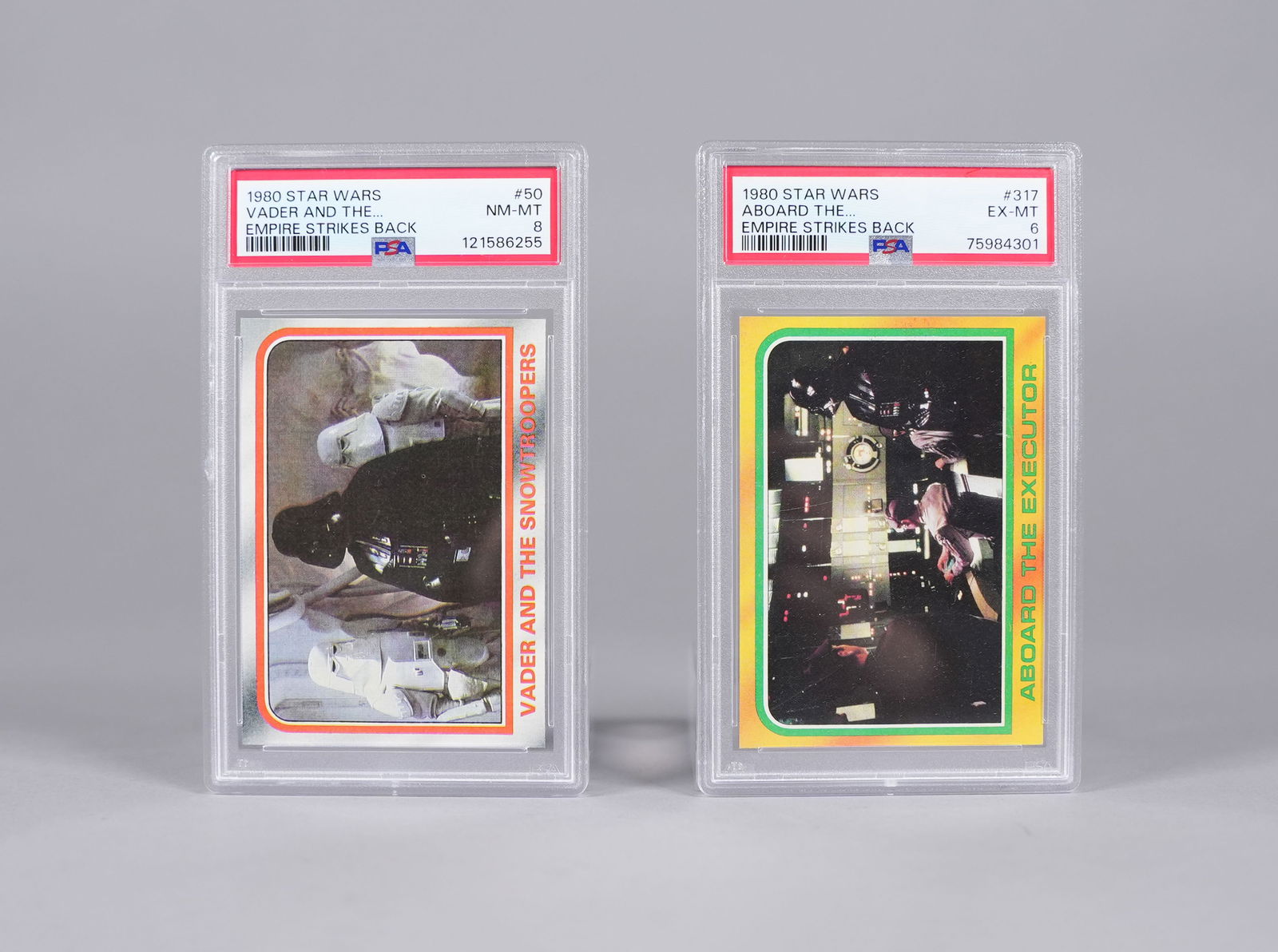 2 Star Wars cards PSA: 2 Star Wars card, both PSA graded.