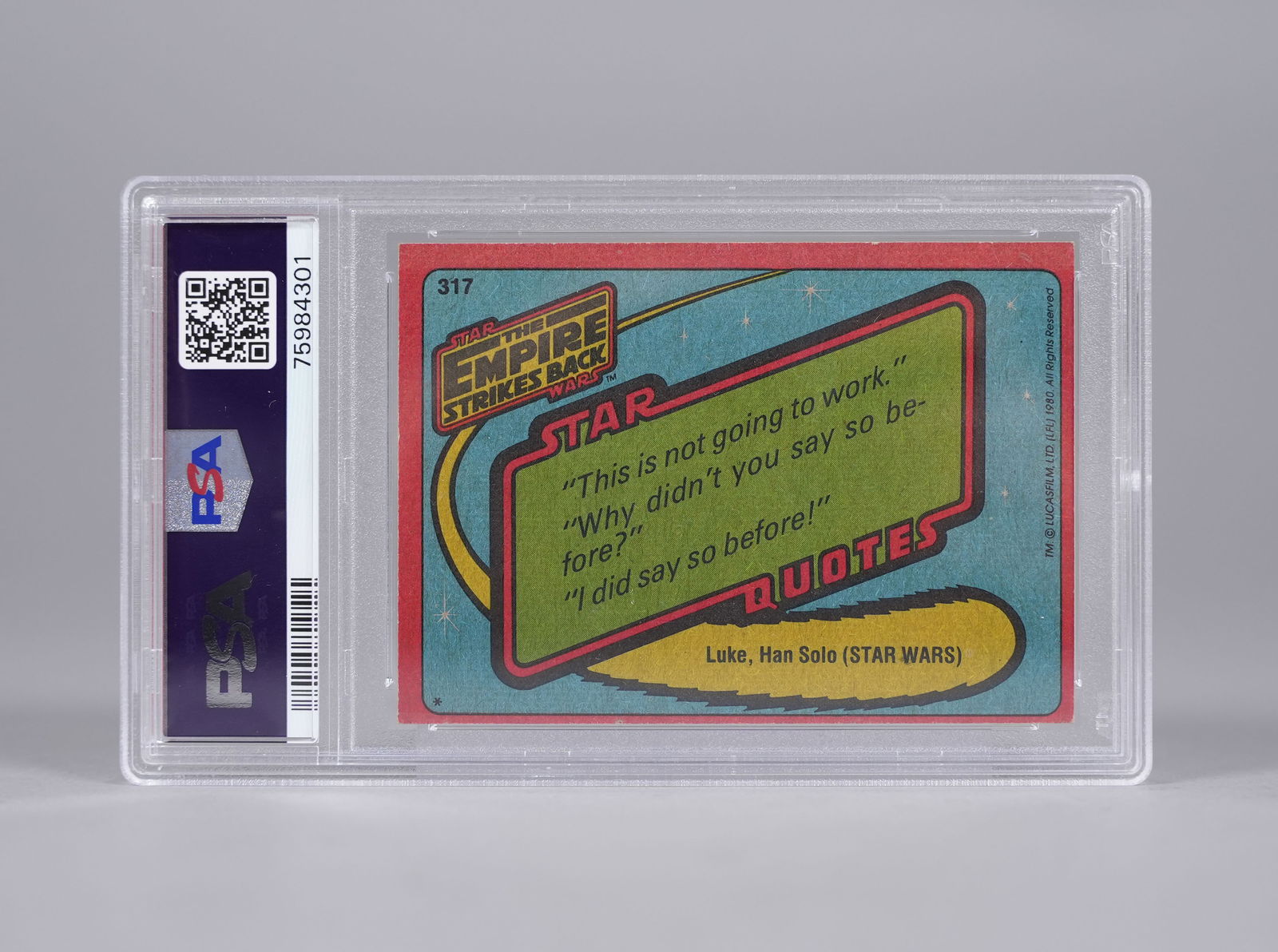 2 Star Wars cards PSA - 5