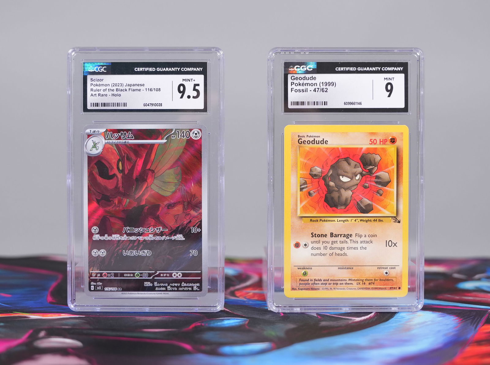 2 Pokemon cards CGC: 2 Pokemon cards, CGC graded.