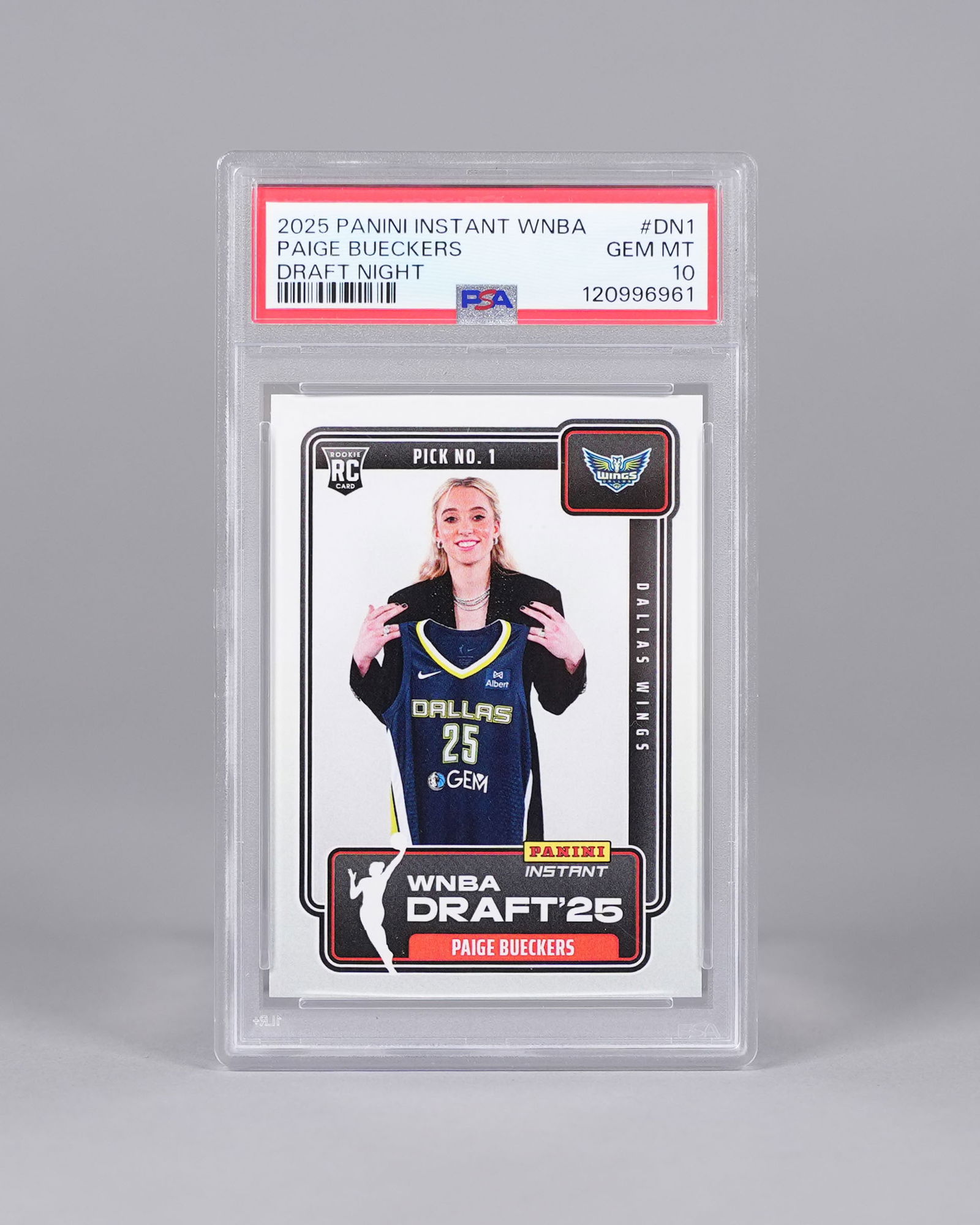 2025 Paige Bueckers rookie cards PSA 10: 2025 Paige Bueckers rookie card, PSA 10.