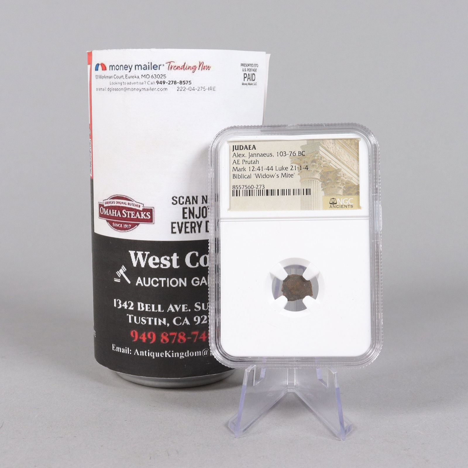 NGC archaic widow mite graded - 2