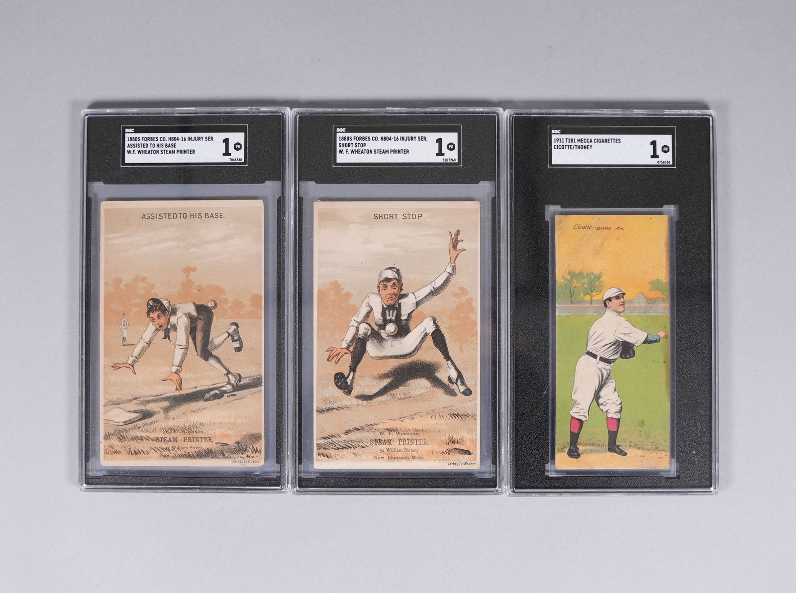 Lots antique baseball cards graded - 3