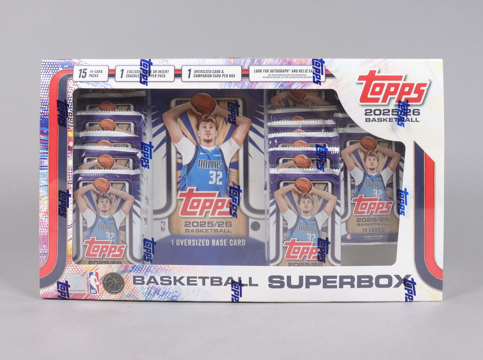2025-26 Topps basketball box set: 2025-26 Topps superbox set. Sealed packs. 15 sealed packs total.