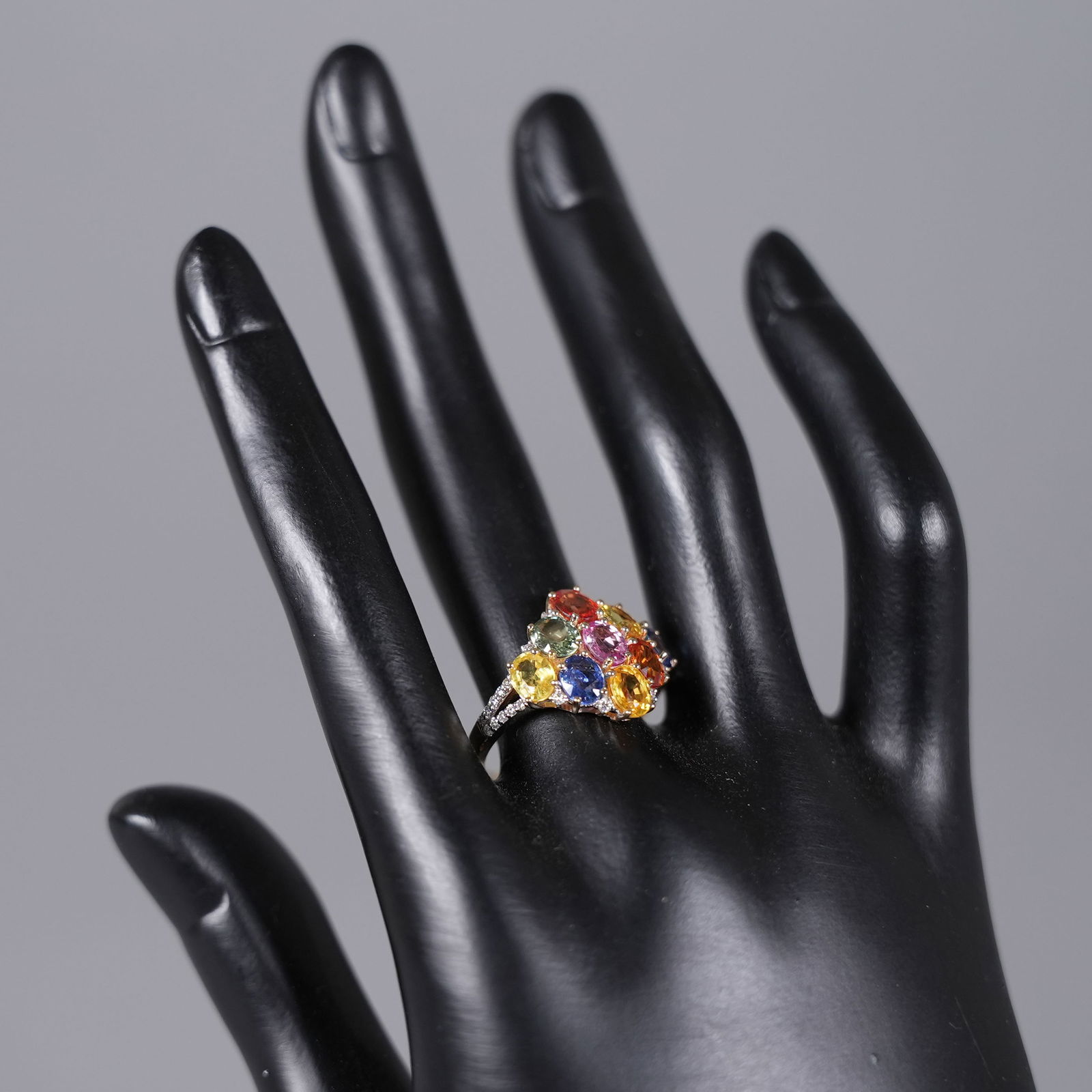 14 kt y/g sapphire ring - 6