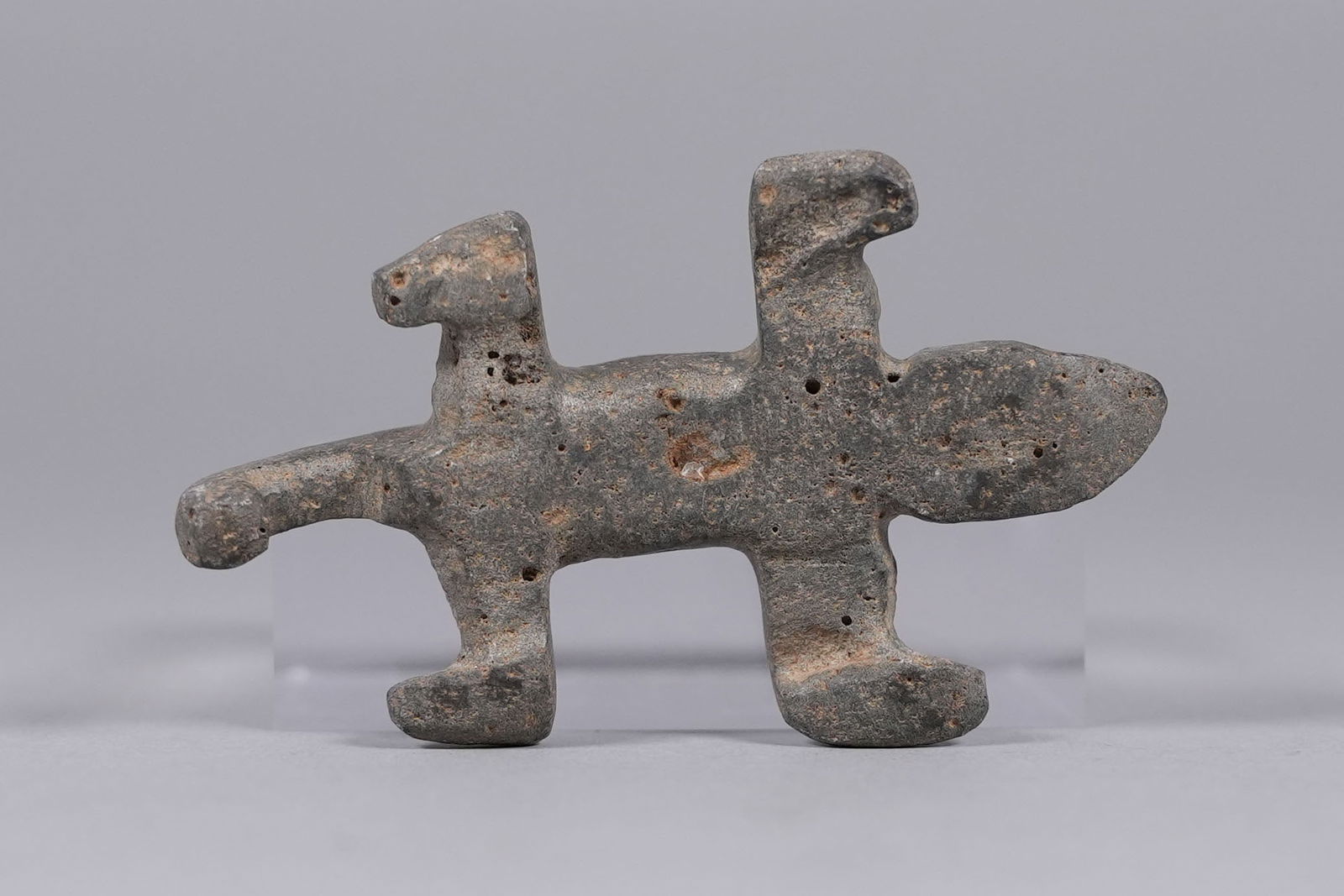 2 Important Olmec man beast figure - 7