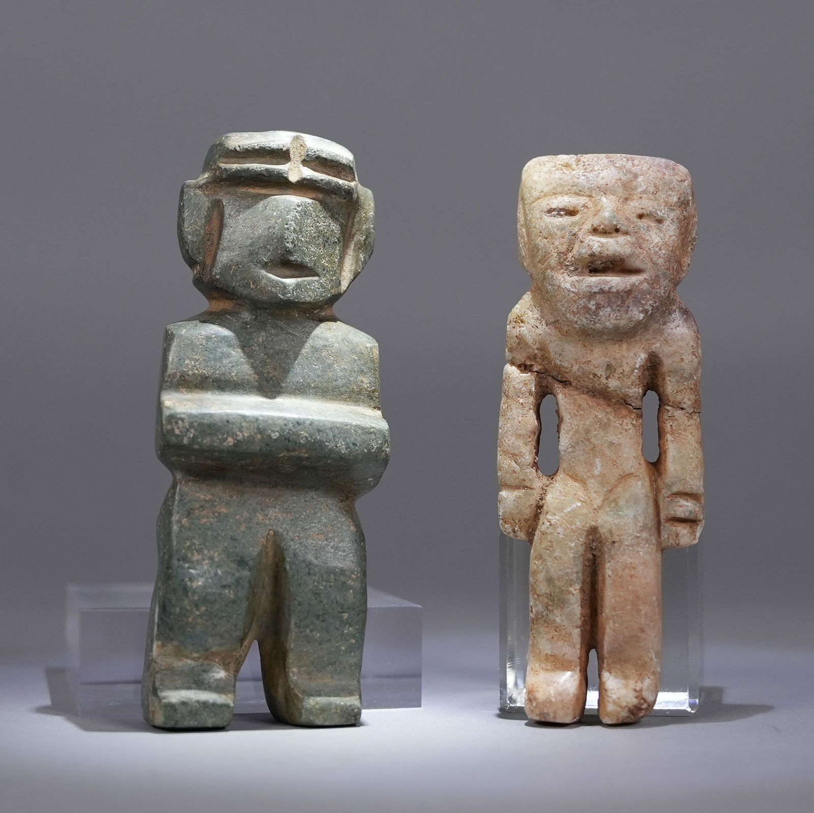 2 Pre-Columbian carved celt figure (1 of 8)