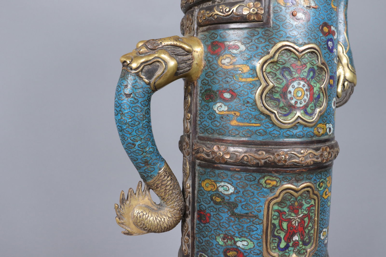 Chinese heavy cloisonne ewer - 5