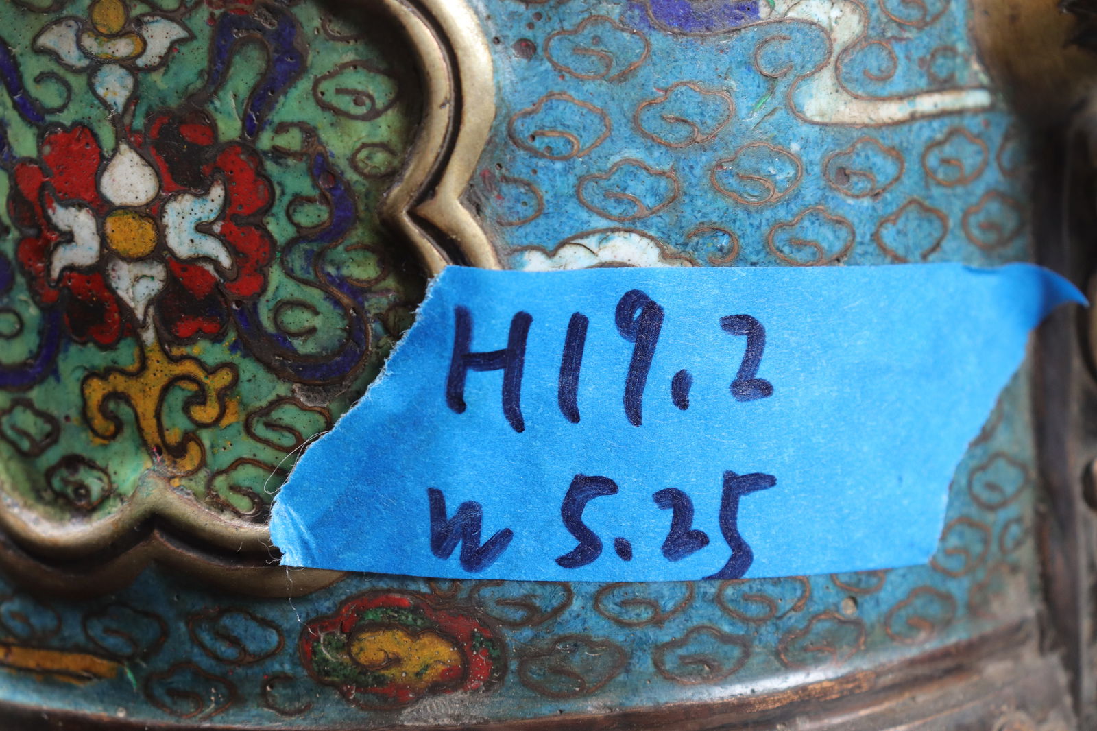 Chinese heavy cloisonne ewer - 9