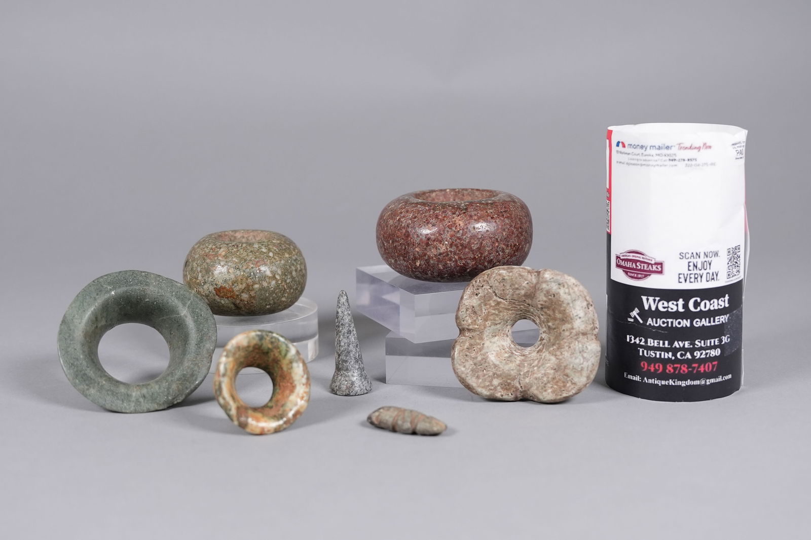 Lots Pre-Columbian jade figure celt - 2