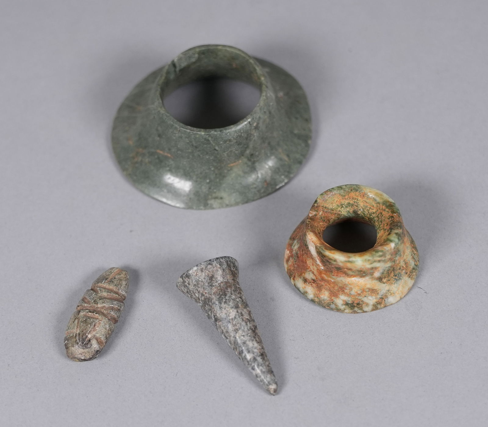 Lots Pre-Columbian jade figure celt - 6