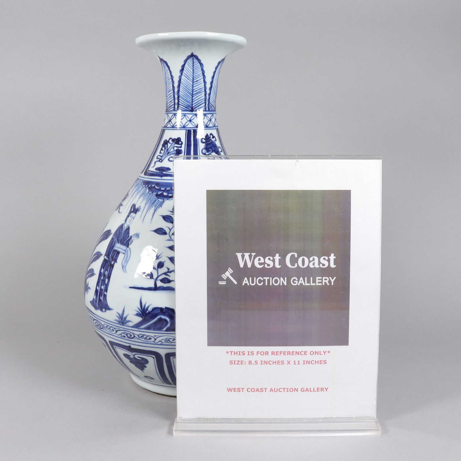 Chinese massive b/w fine vase - 2