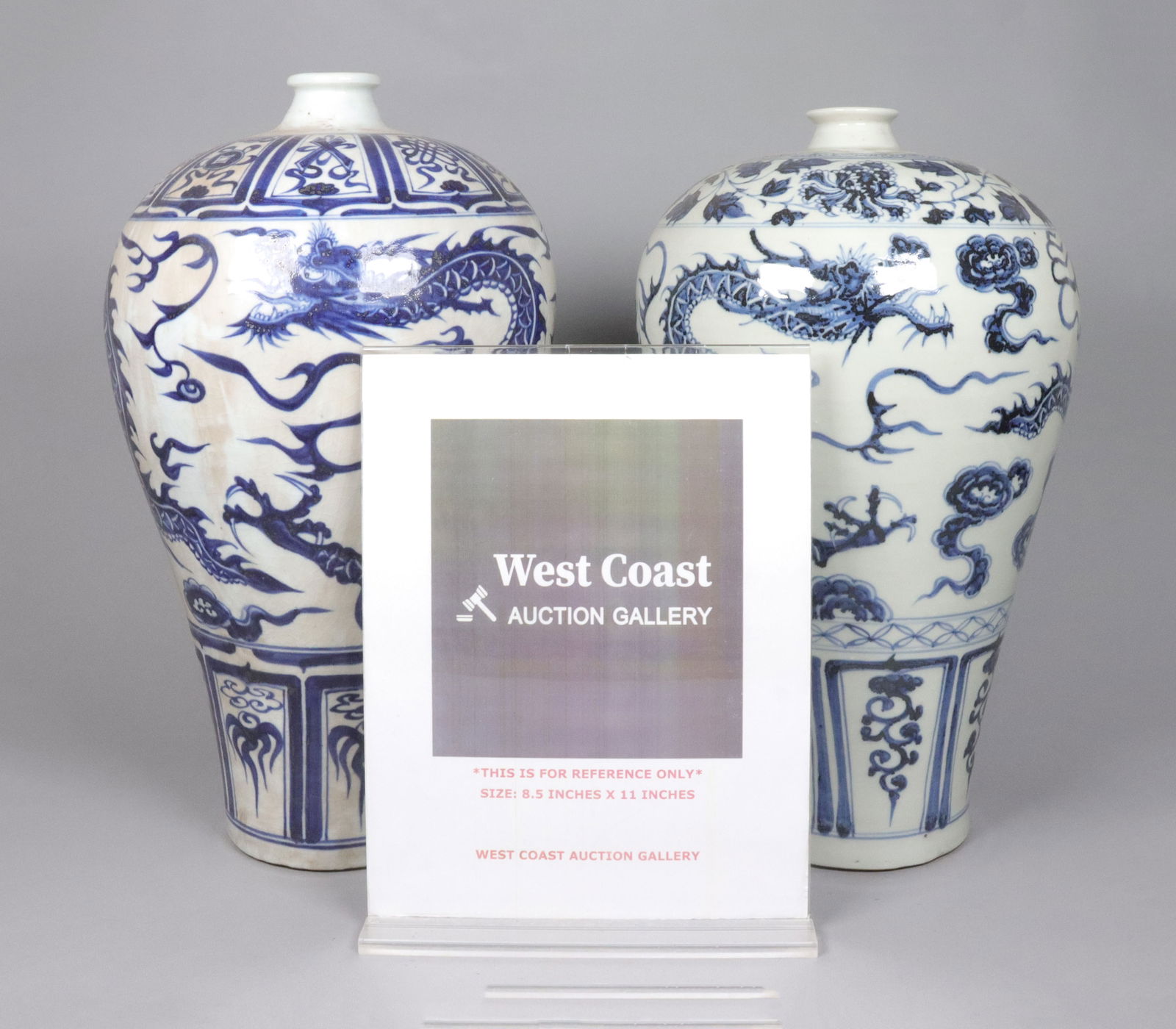 2 Chinese fine b/w vase - 2