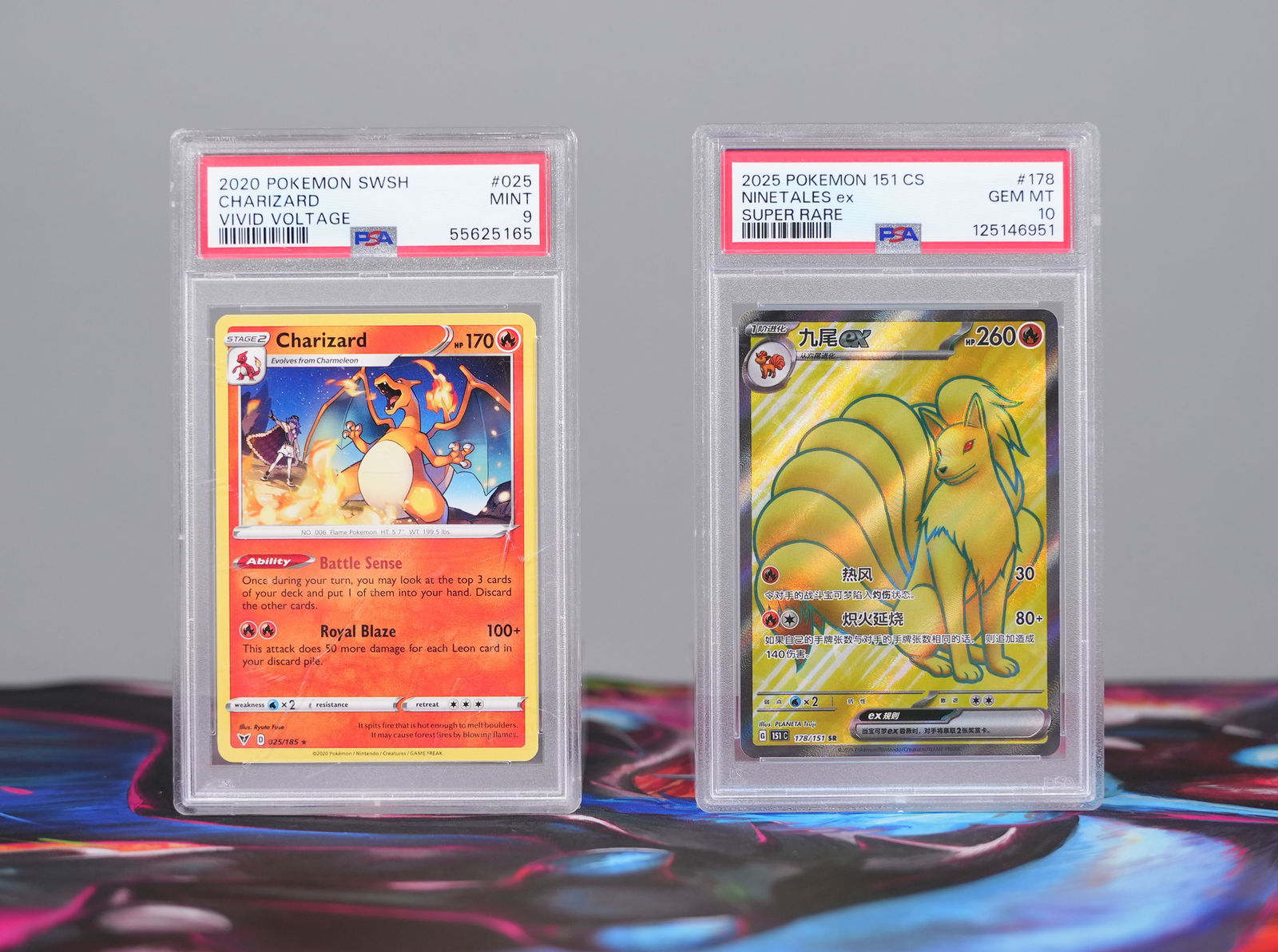 Lots Pokemon cards PSA graded: Lots Pokemon cards, PSA graded.