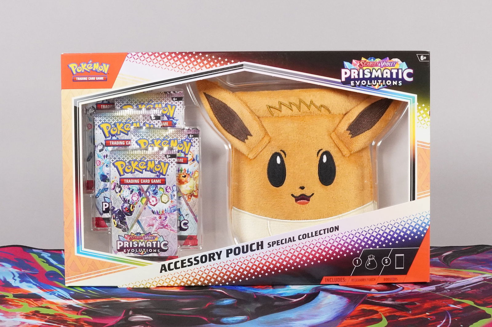 5 packs Pokemon Prismatic sealed packs: 5 packs Pokemon Prismatic, sealed packs with limited edition pouch.