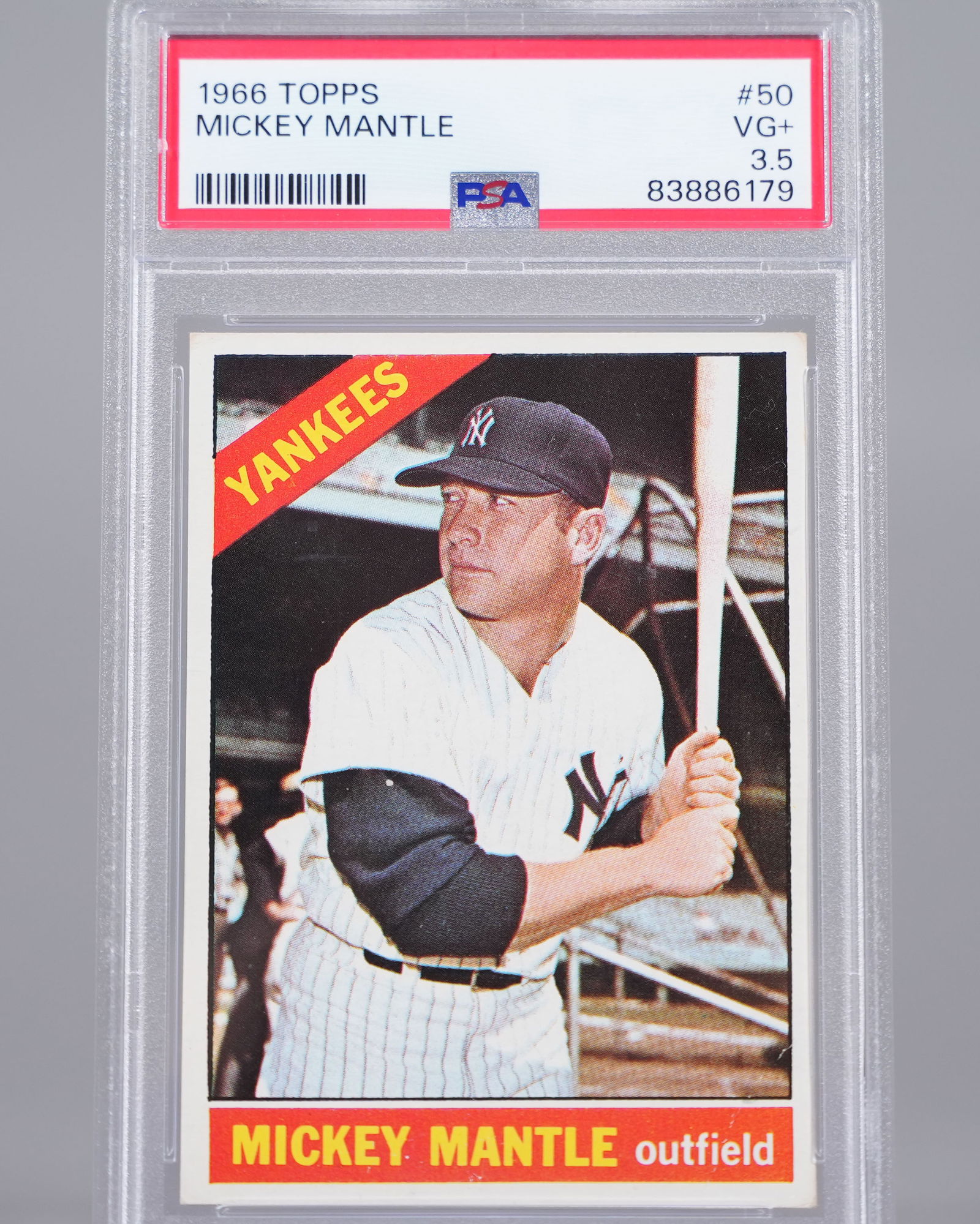 1966 Topps Mickey Mantle PSA 3.5 - 4