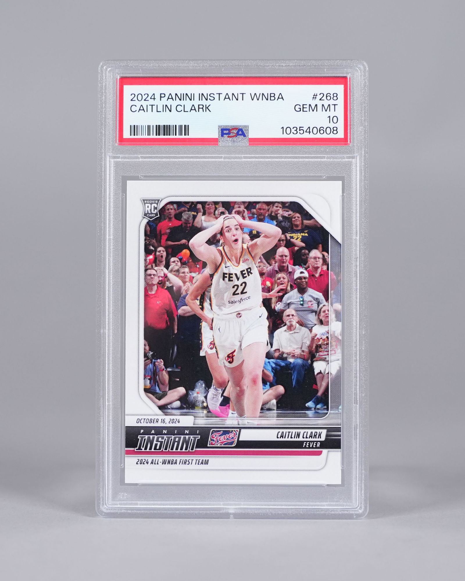 Caitlin Clark rookie card PSA 10: Caitlin Clark rookie card, PSA 10.