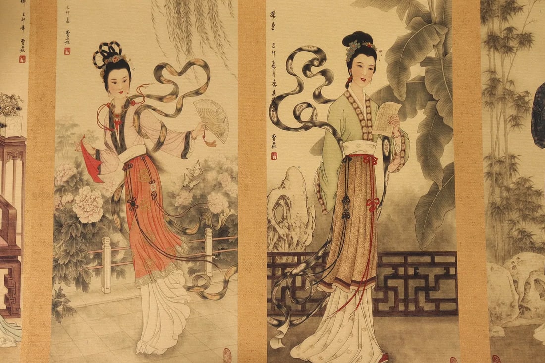 Lots Chinese art scrolls - 7