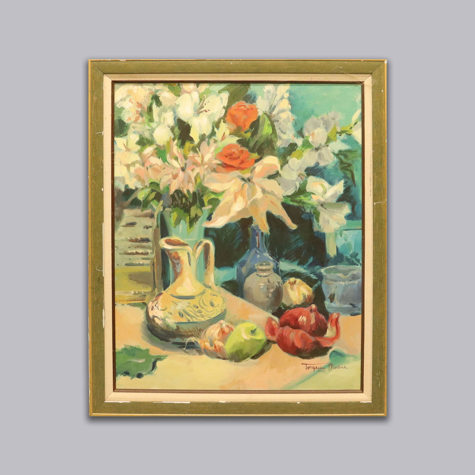 Torgesen Murdock oil painting 1954: Torgesen Murdock oil on canvas painting, bottom signed and dated. H: 35" x W: 28.75."