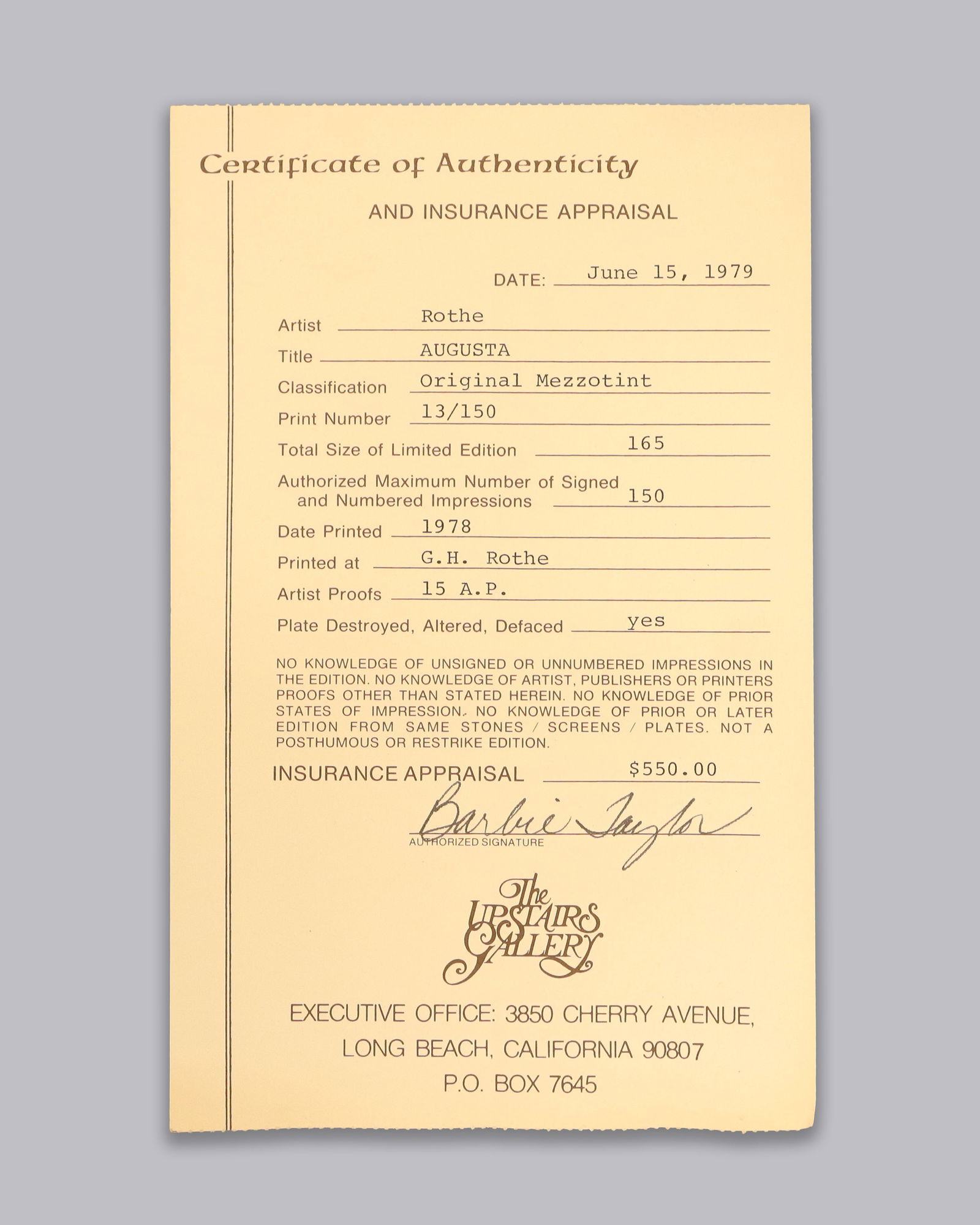 G. H. Rothe signed framed art - 2