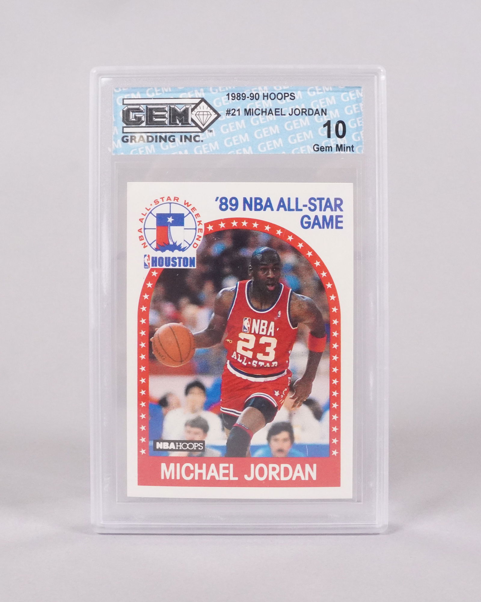 1989-1990 Michael Jordan Hoops card: 1989-1990 Michael Jordan Hoops card.