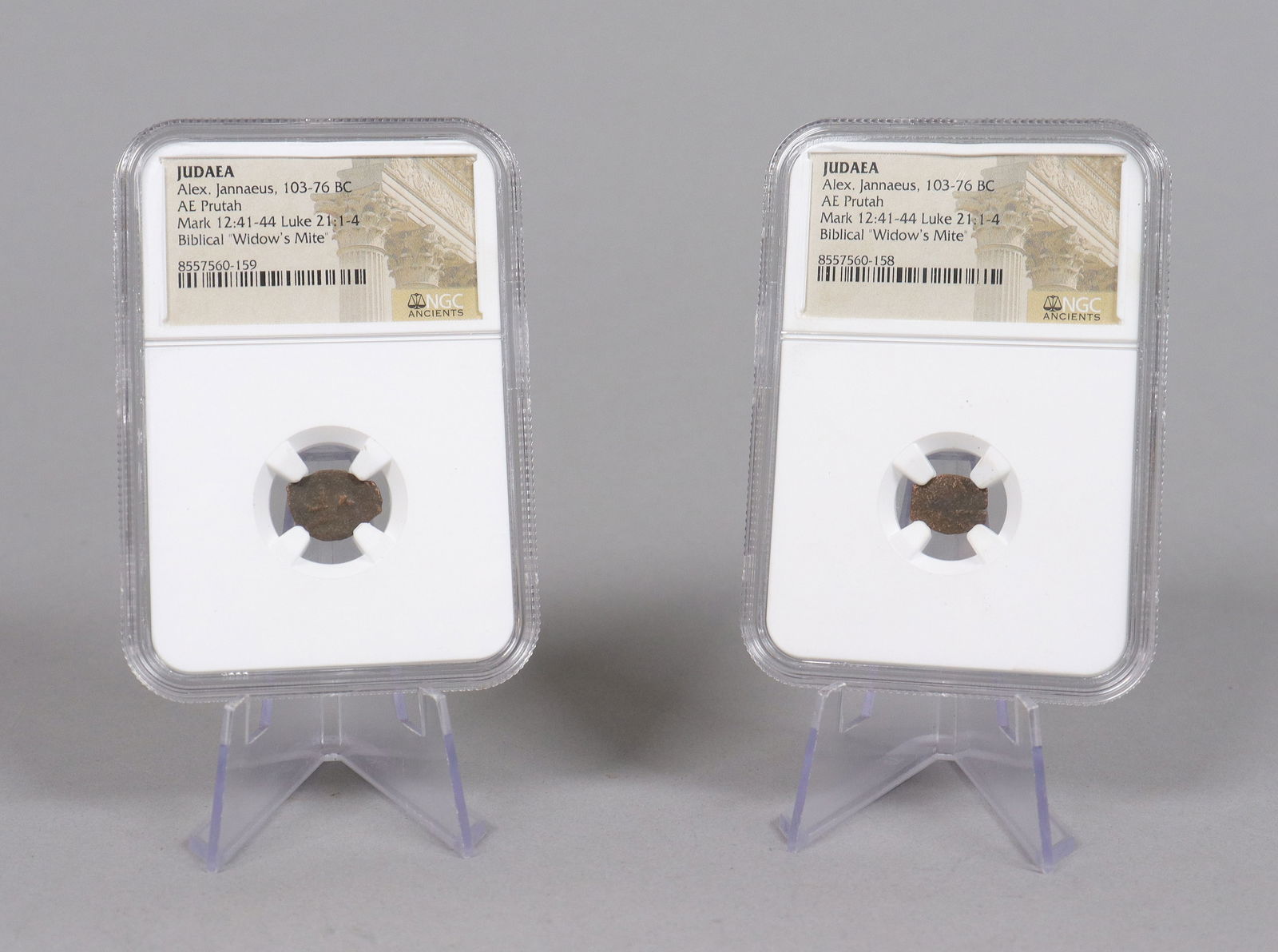 Lots Biblical Widows Mite NGC: Lots Biblical Widows Mite, NGC graded.