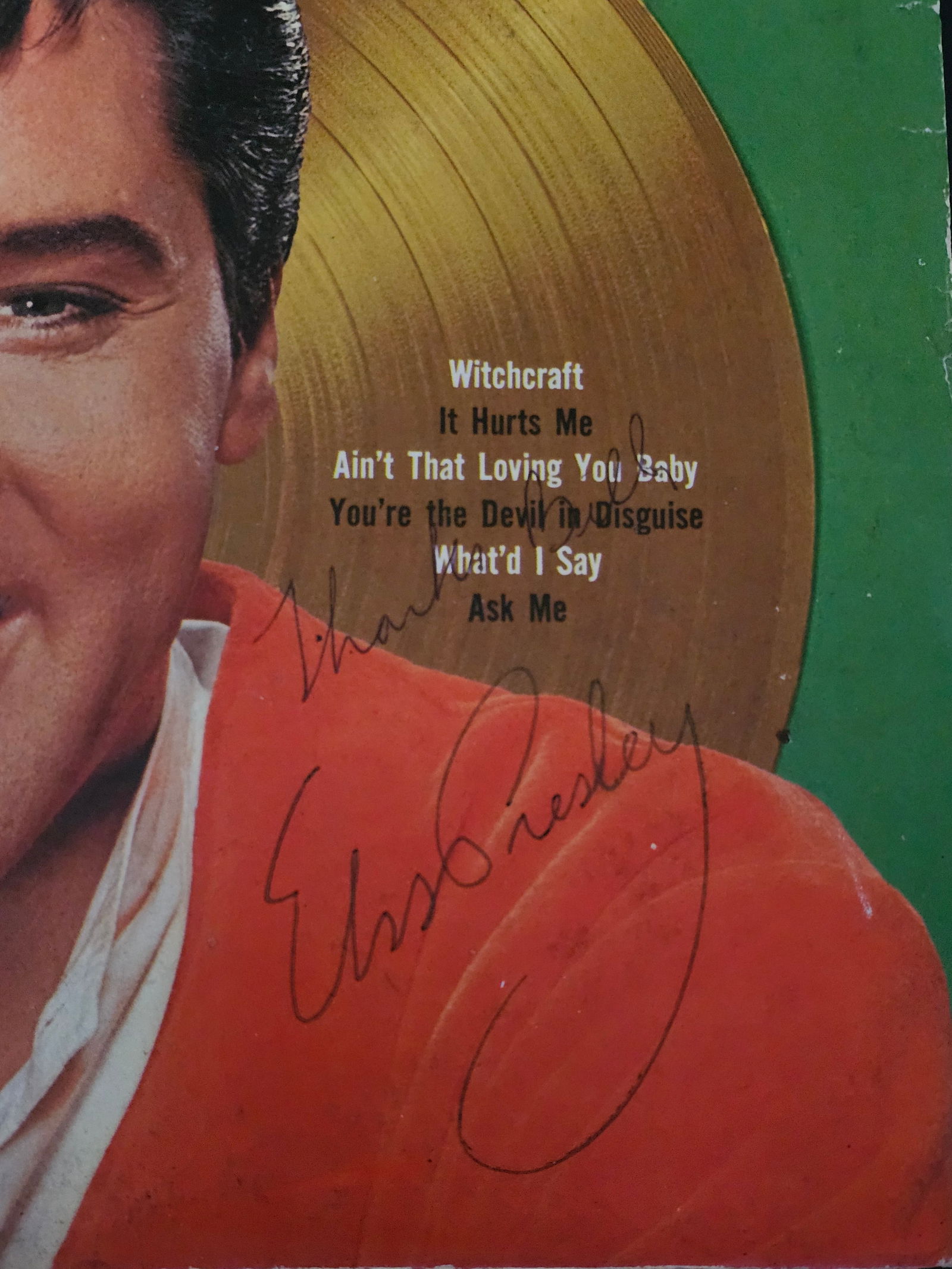 Authentic Elvis Presley signed vinyl cert - 2