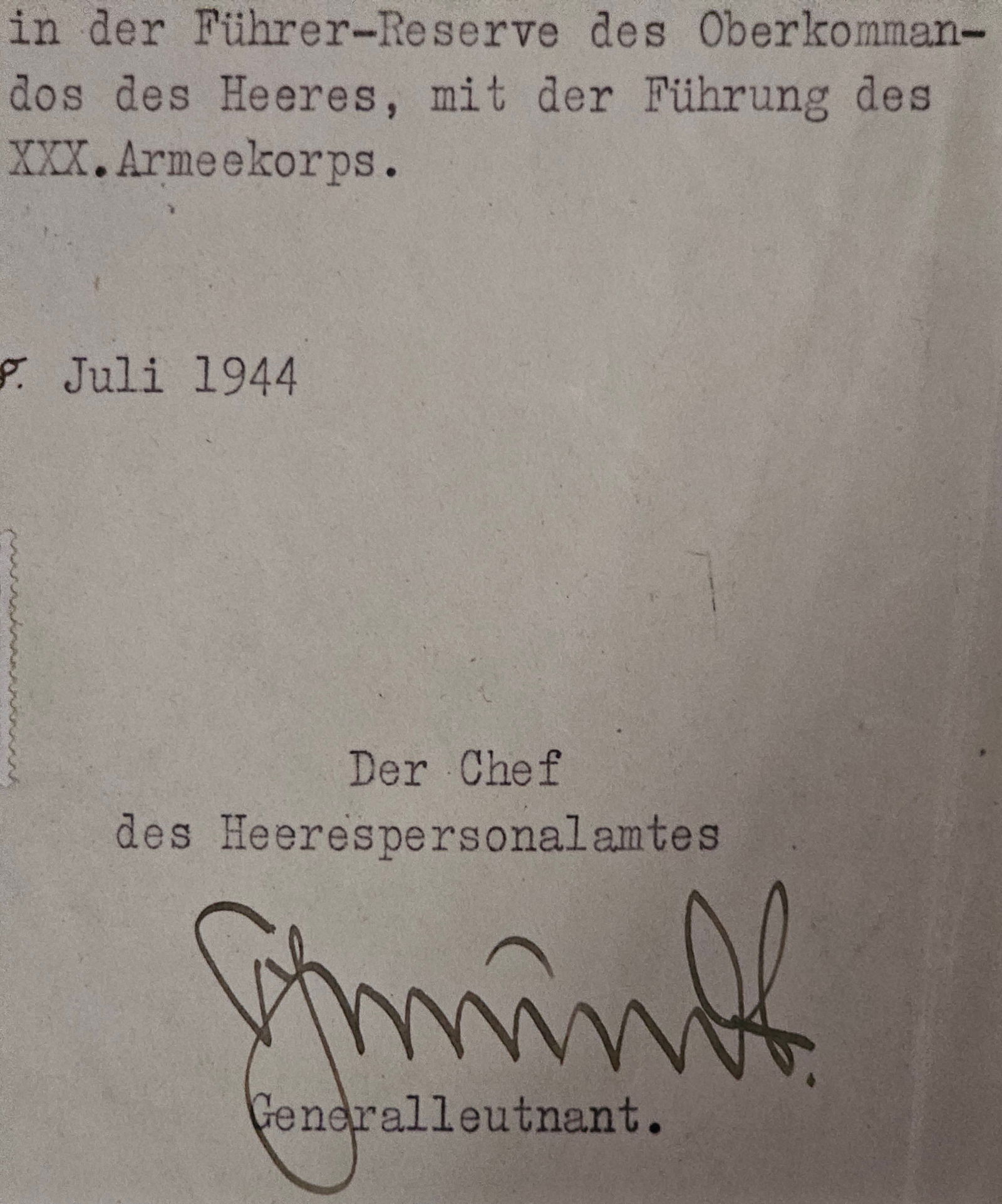 Adolf Hitler hand signed important war document PSA - 7