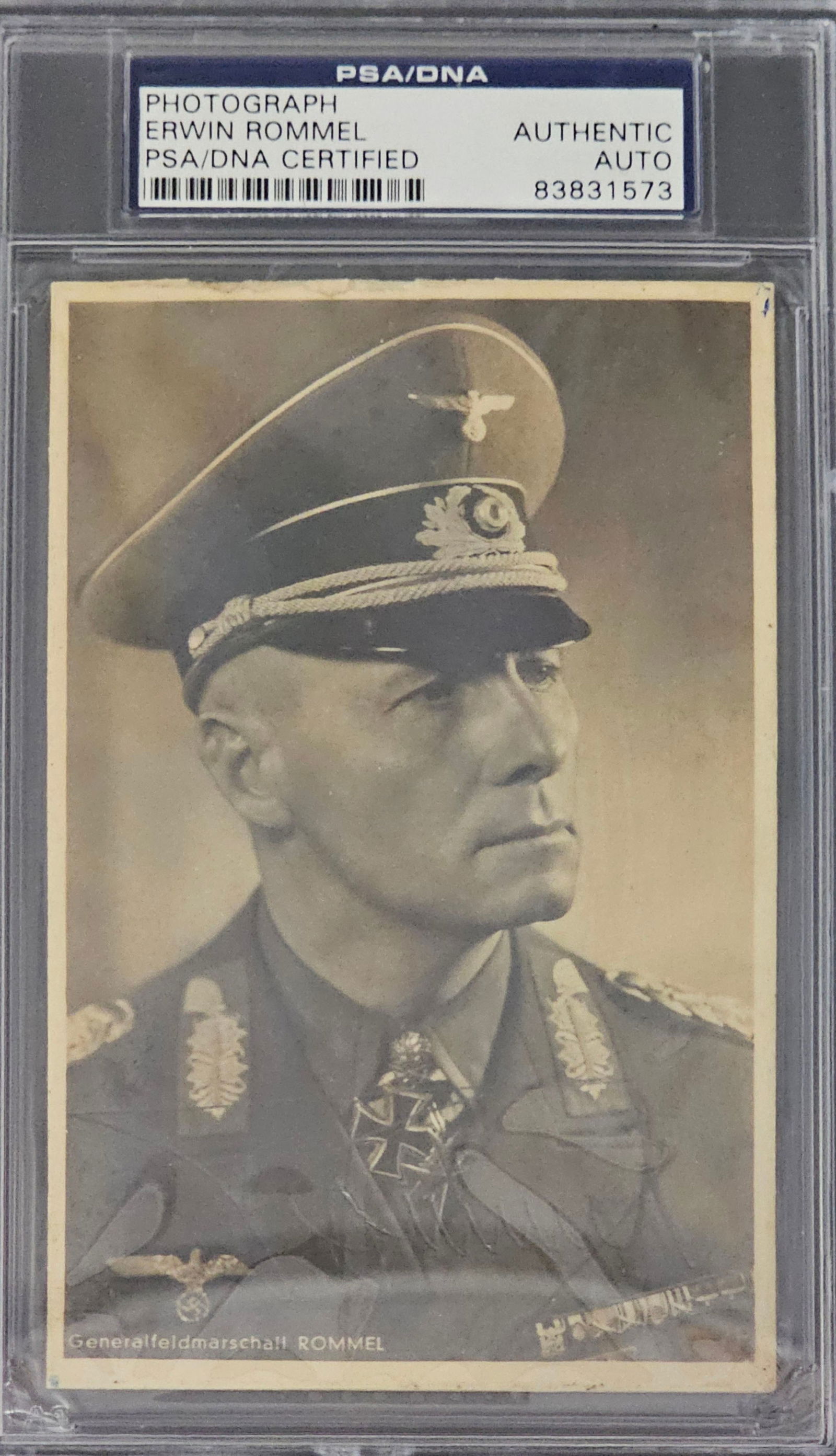 Adolf Hitler hand signed important war document PSA - 9