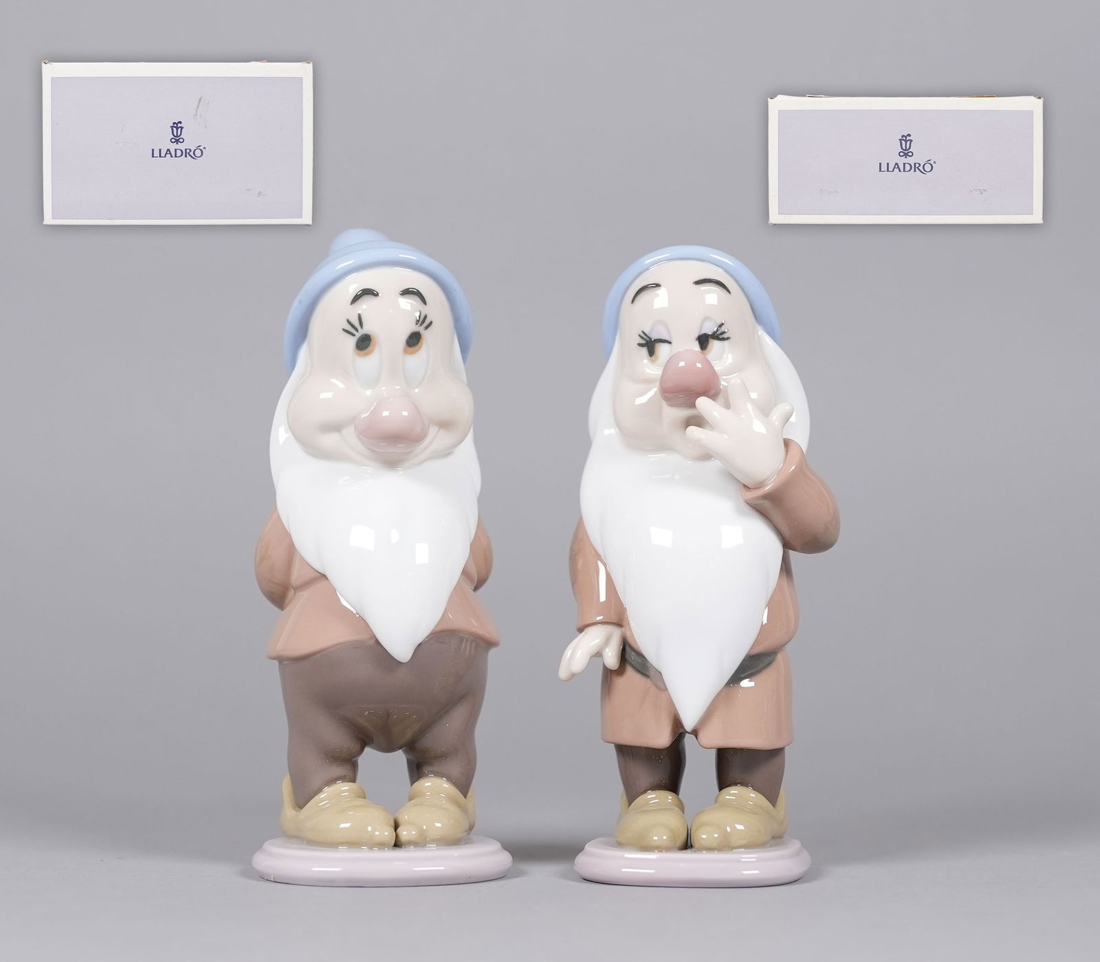 3 Disney Lladro with box: Lots Lladro porcelain figurines. Comes with original box. Largest H: 6.3" x W: