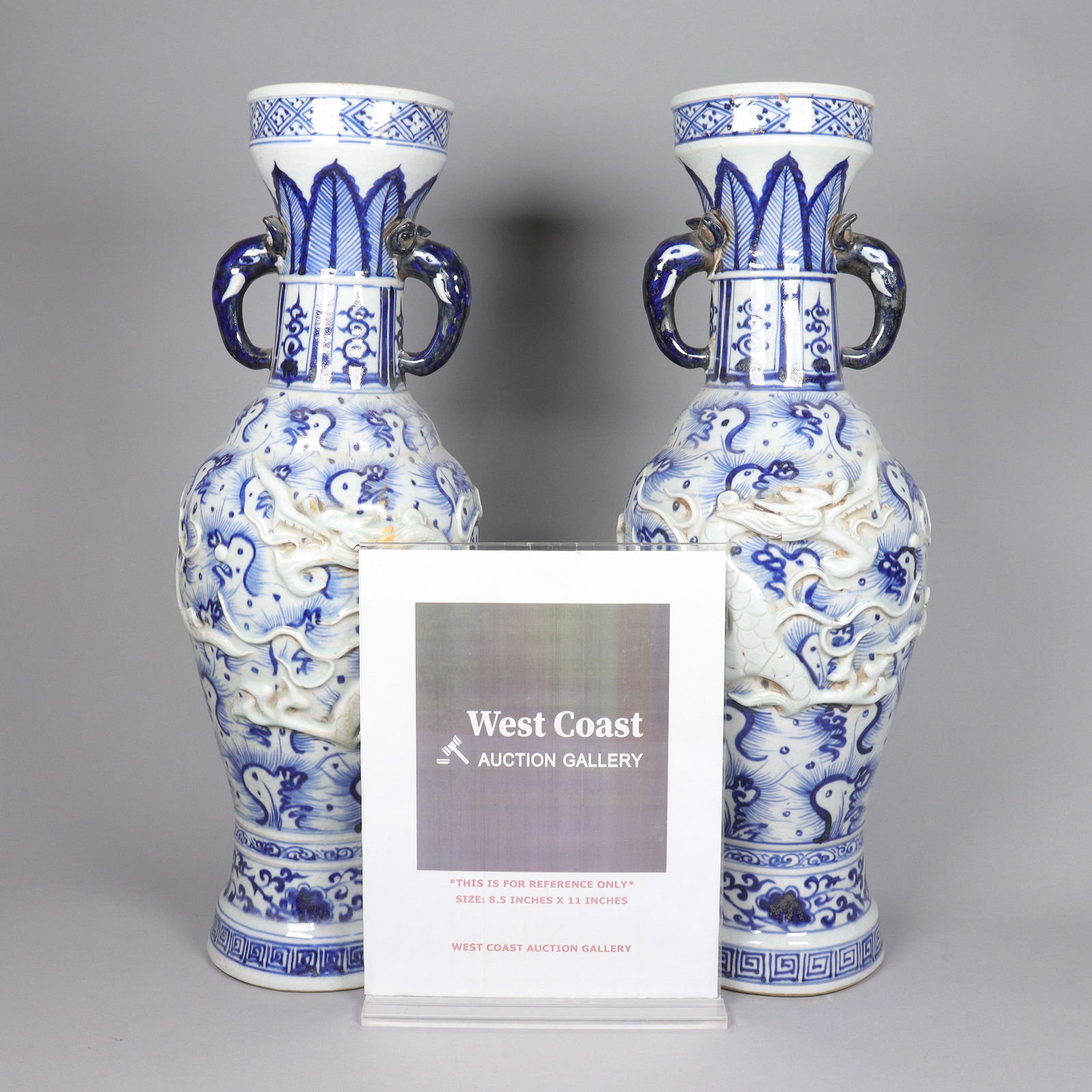 2 Chinese massive dragon vase - 2