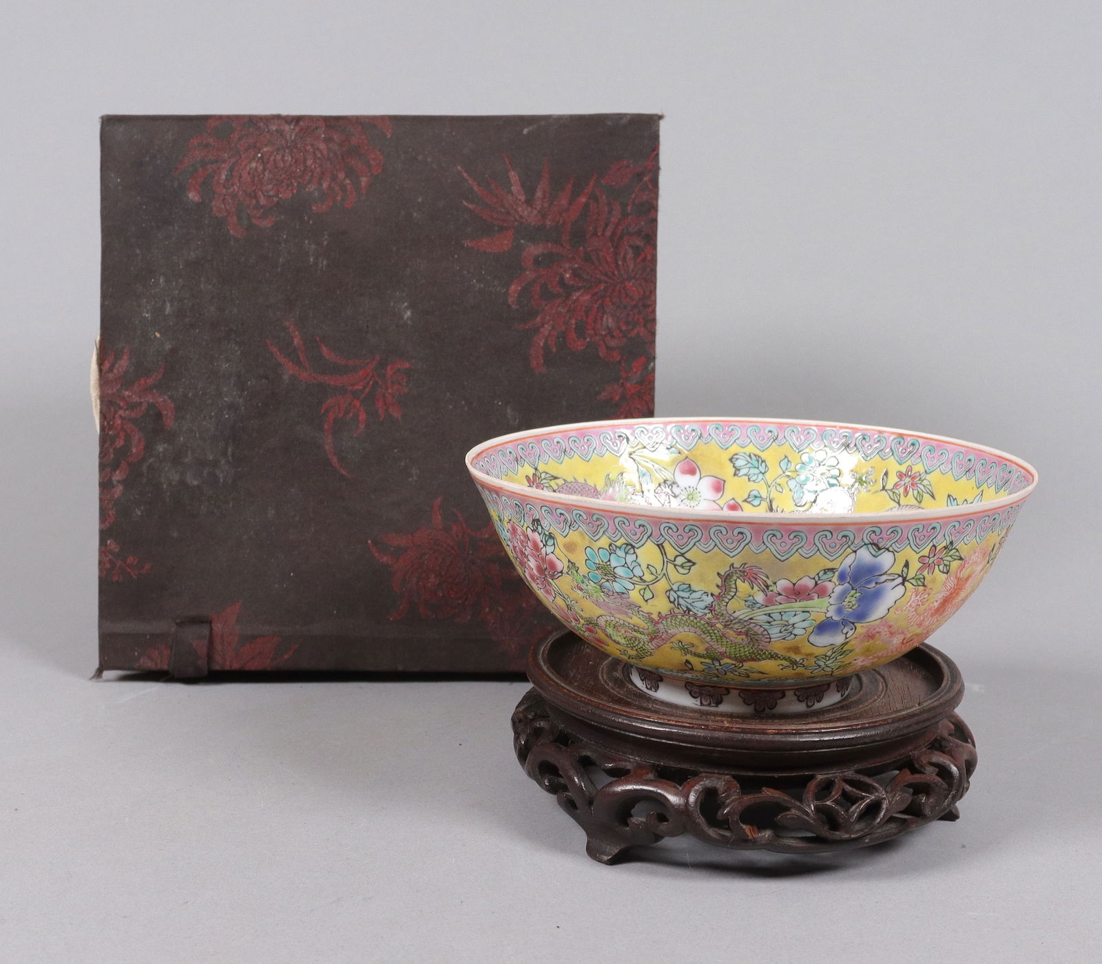 Chinese republic thin bowl: Chinese fine republic thin dragon bowl. H: 2.25" x W: 5.25."