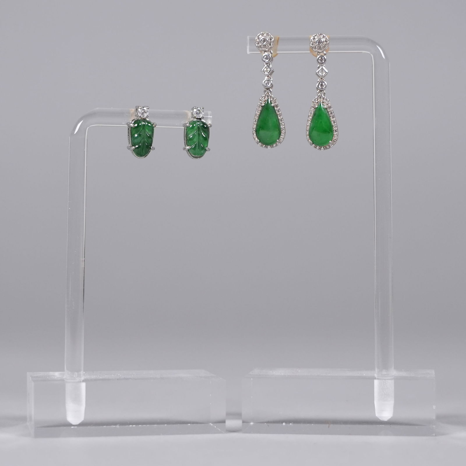 Lots Chinese jadeite earrings: Lots Chinese jadeite earrings.