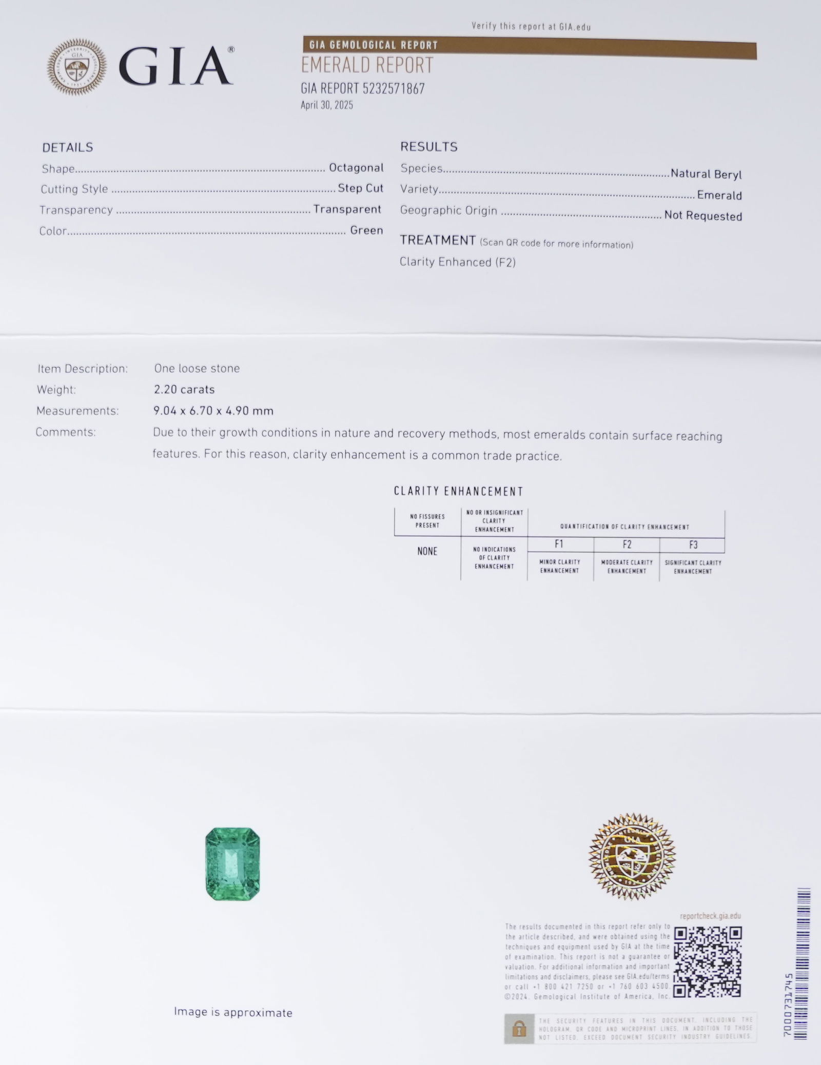 Platinum natural emerald diamond ring US 6.75 - 9