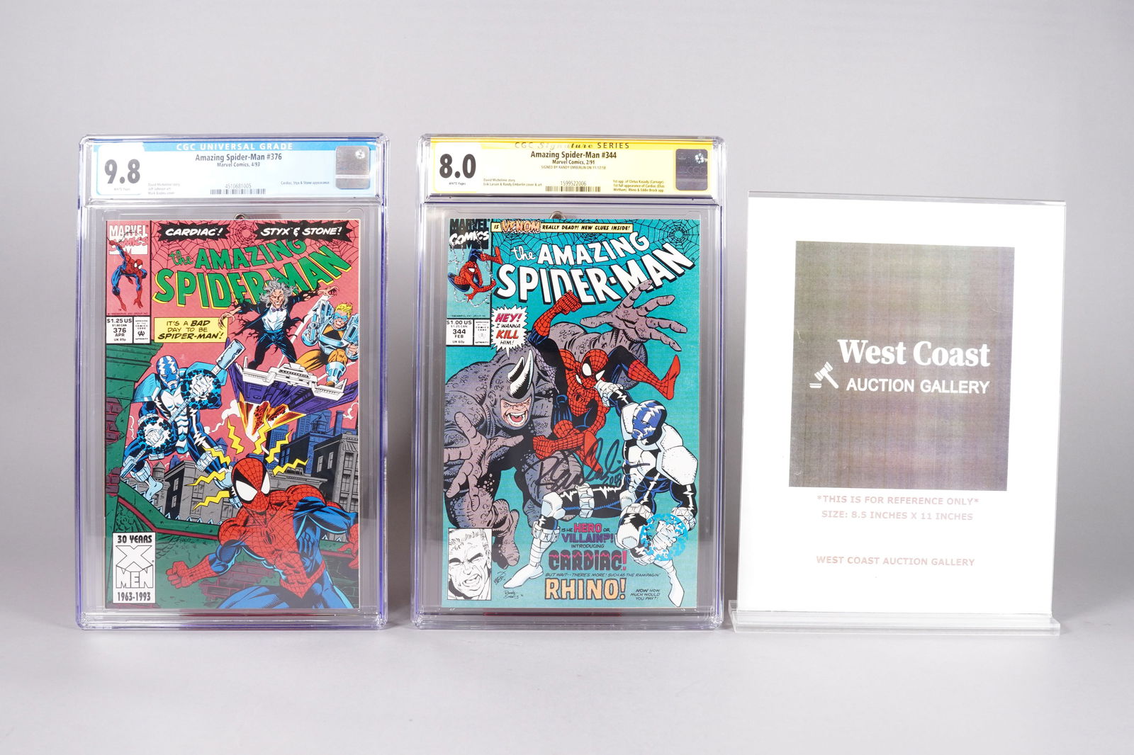 2 Spiderman comics CGC one signed - 2