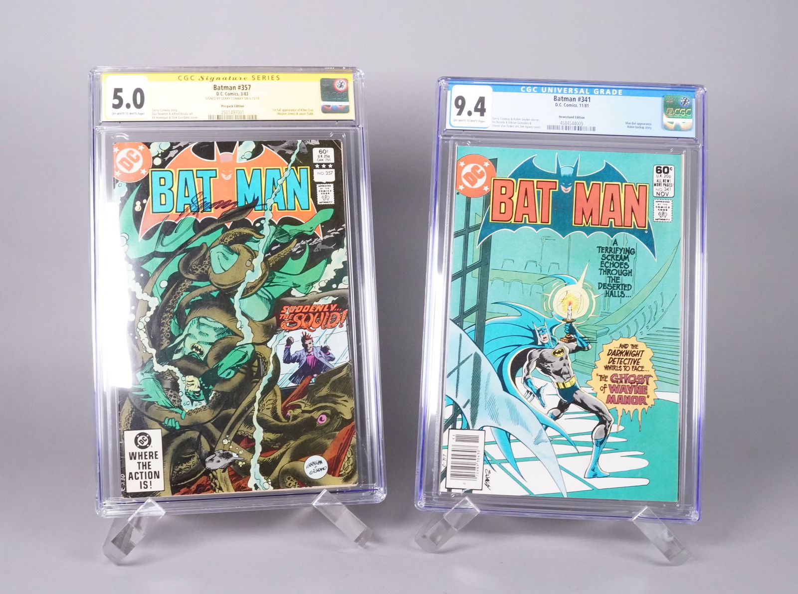 Lots Batman comics CGC graded: Lots Batman comics, CGC graded. One was signed by Gerry Conway.