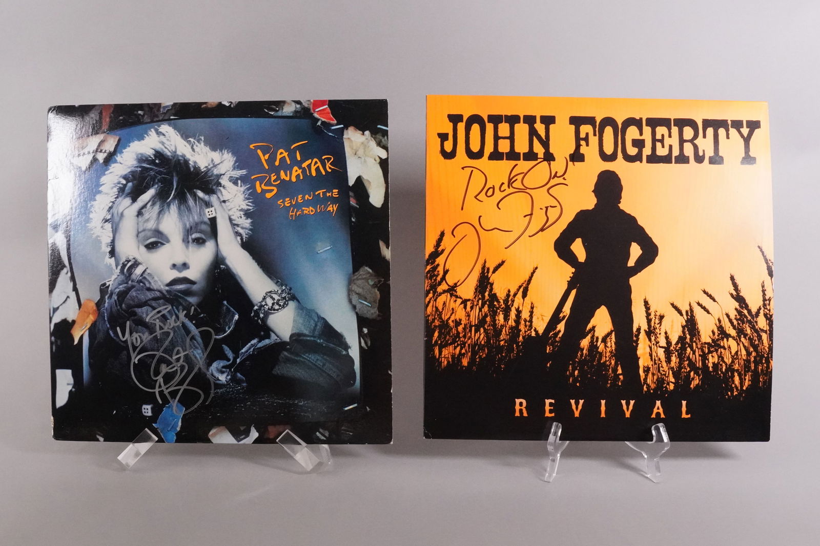 Lots vintage vinyl signed John Fogerty: Lots vintage vinyl signed, one is John Fogerty.