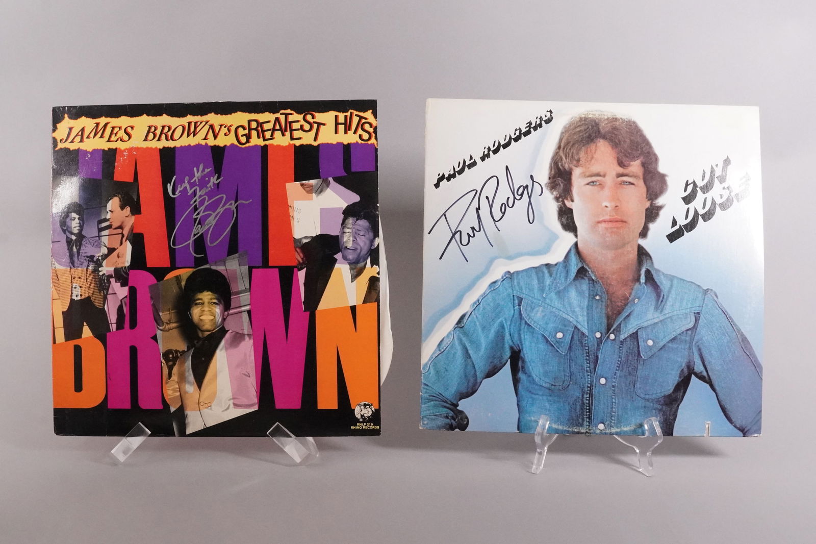 2 vintage signed vinyl James Brown (1 of 6)