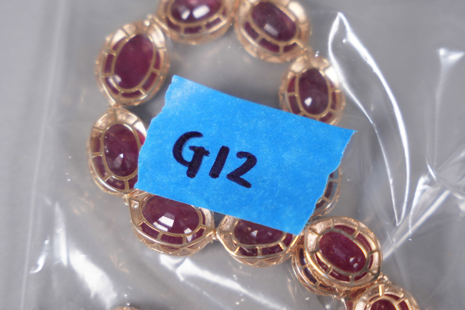 Sterling with white gold ruby diamond necklace - 11