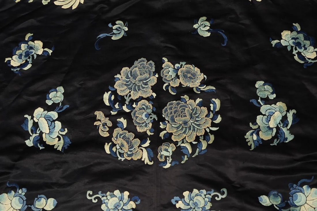Chinese antique silk rob - 9