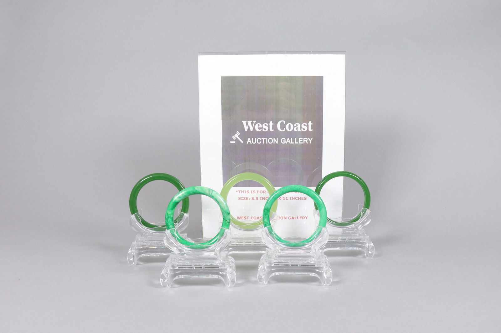 Lots Chinese apple green bangles - 2